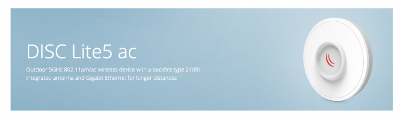 MikroTik Disc Lite 5ac High Gain 5GHz 21 dBi CPE/Backbone