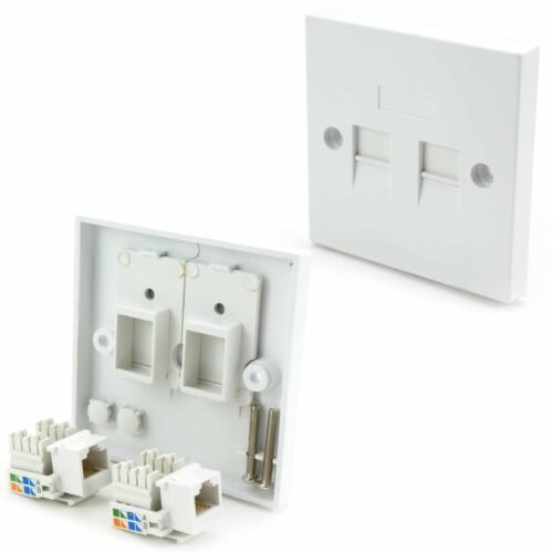 Cat 5E EaseNet Complete Double Face Plates