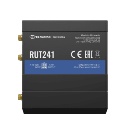 Teltonika RUT241 Industrial LTE Router, Wi-Fi