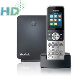 Yealink W53P Cordless DECT IP Phone and Base Station, 1.8-Inch Color Display. 10:100 Ethernet, 802.3af PoE, Power Adapter Included