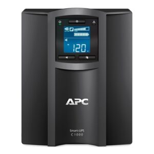 APC Smart-UPS C, Line Interactive, 1000VA, Tower, 230V, 8x IEC C13 outlets, SmartConnect port, USB and Serial communication, AVR, Graphic LCD