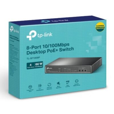 TP-Link 8-port 10,100Mbps Desktop PoE Switch, 4 PoE ports + 4 non PoE ports, 57W PoE Budget TL-SF1008P in Kenya