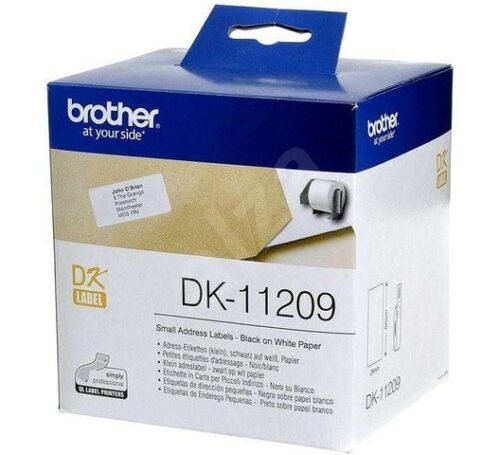 Brother DK-11209 Black On White Tape